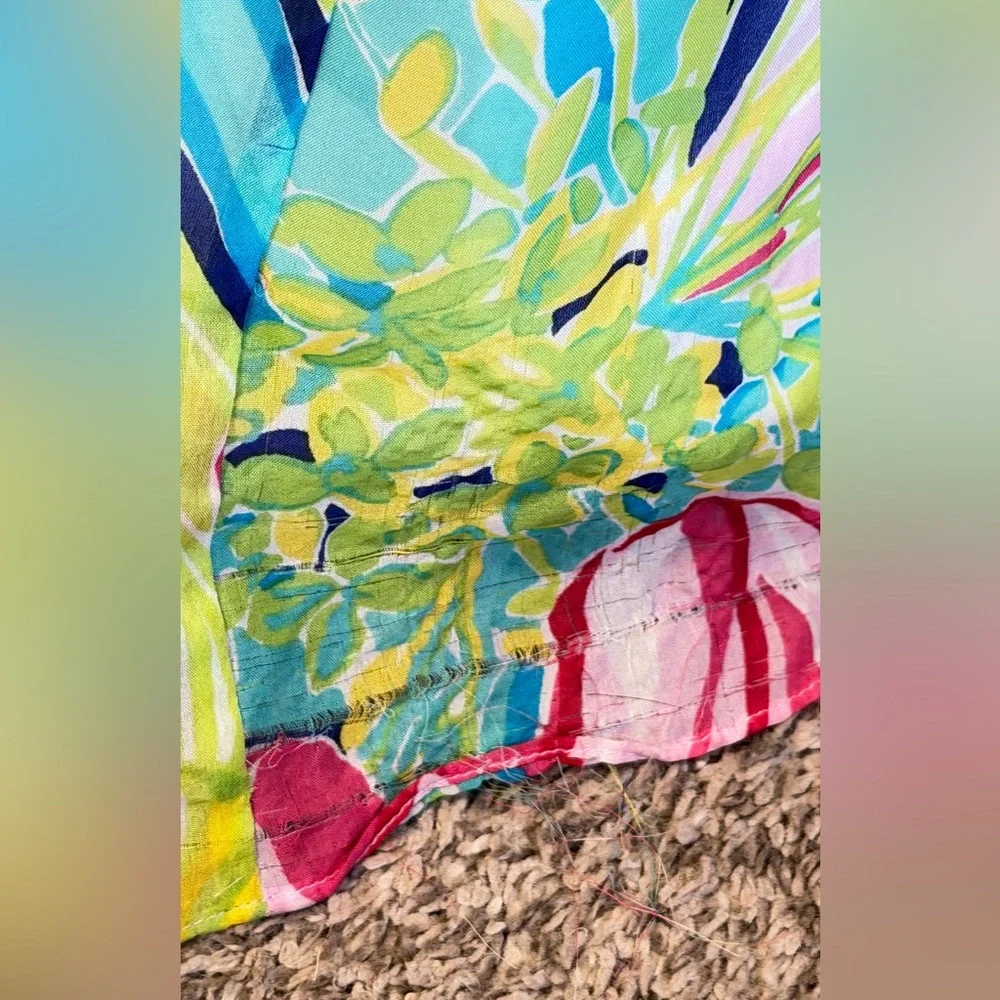 HTF RARE Claudie Silk Jeweled Maxi Dress. HEM FLAWED. see photos. Size 6 - Picture 10 of 16